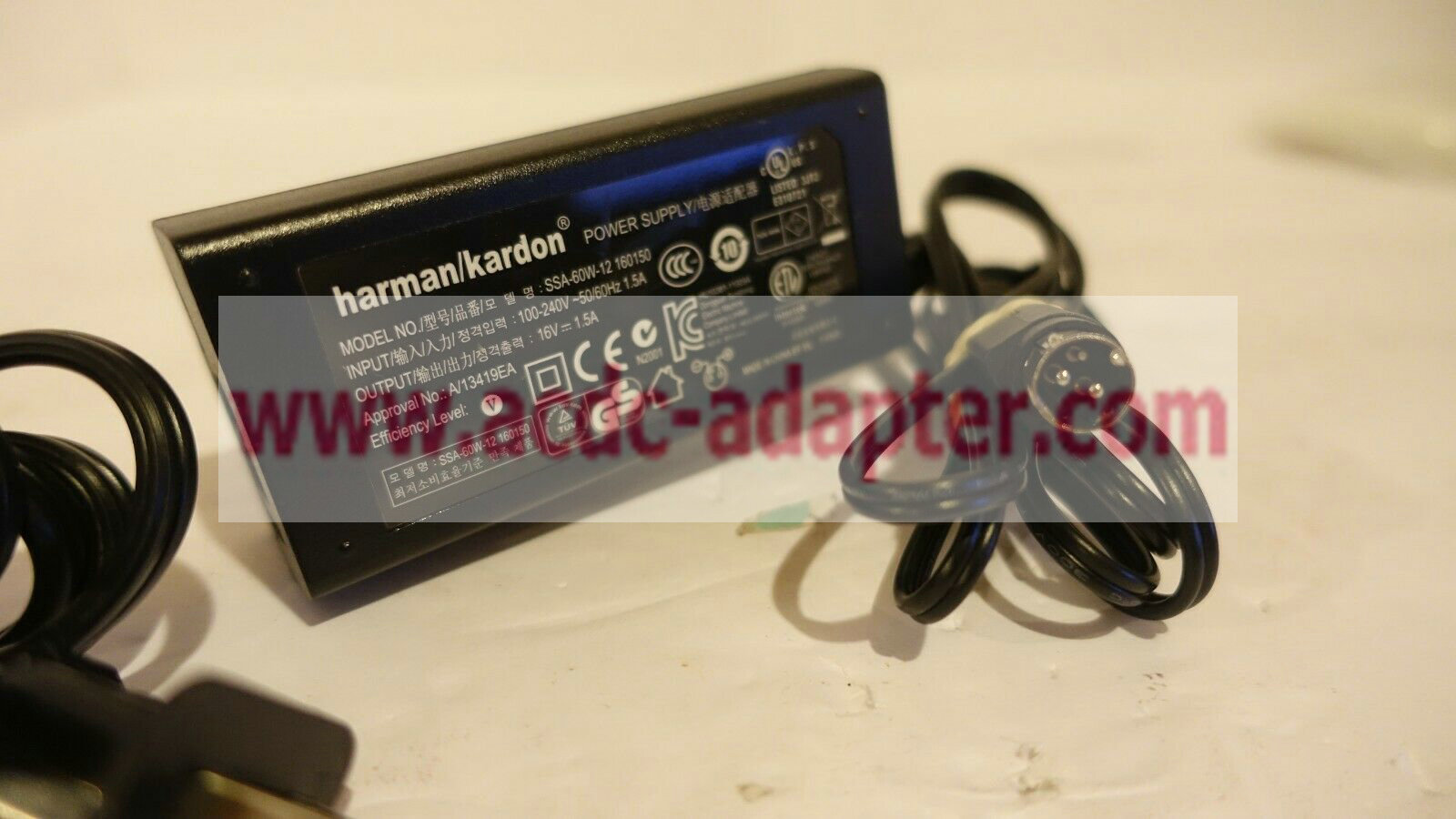 New Harman Kardon SSA-60W-12 160150 SSA-60W-12160150 16V 1.5A ac adapter - Click Image to Close